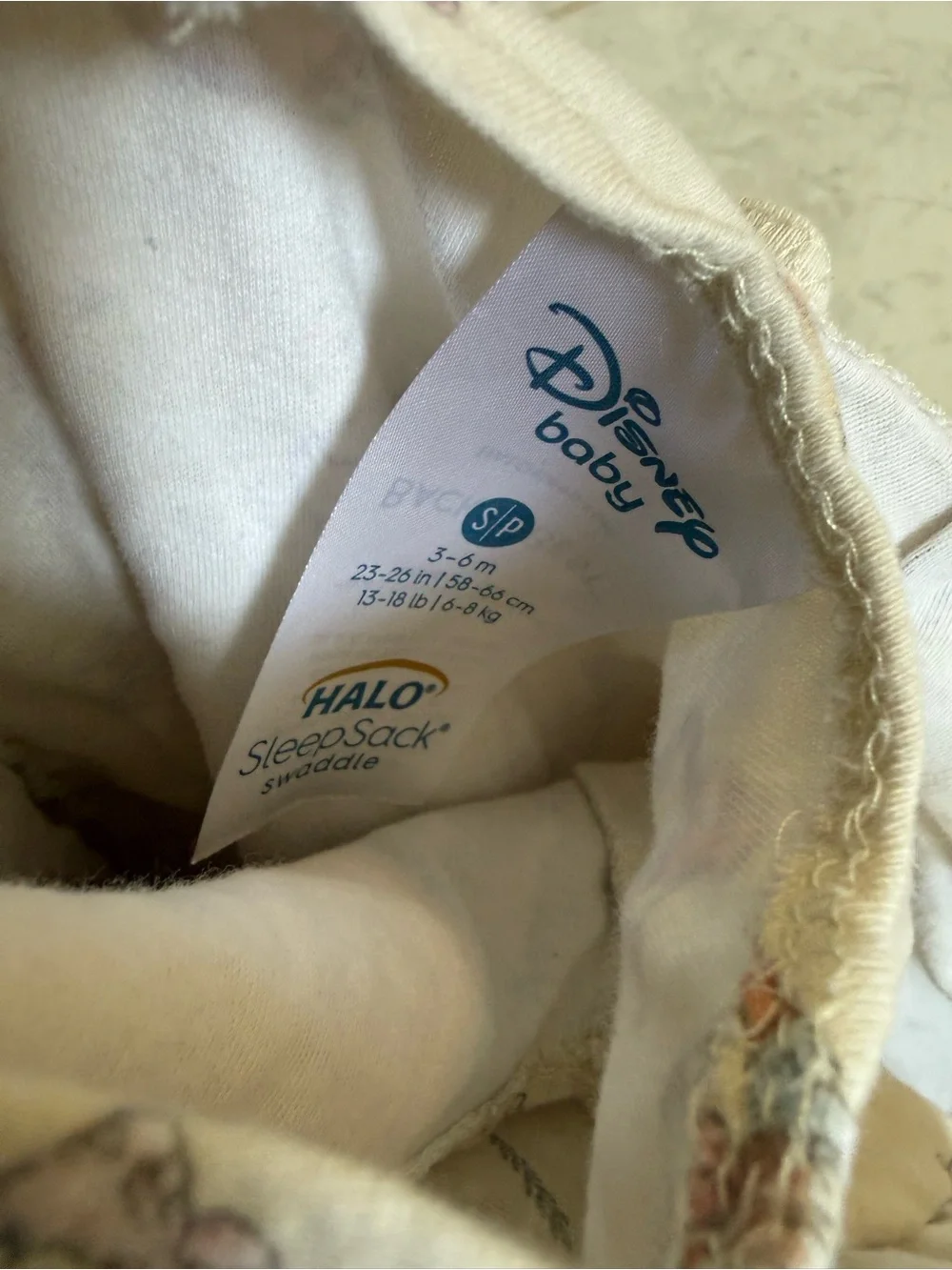 HALO Cream Winnie the Pooh Pattern Sleep Sack